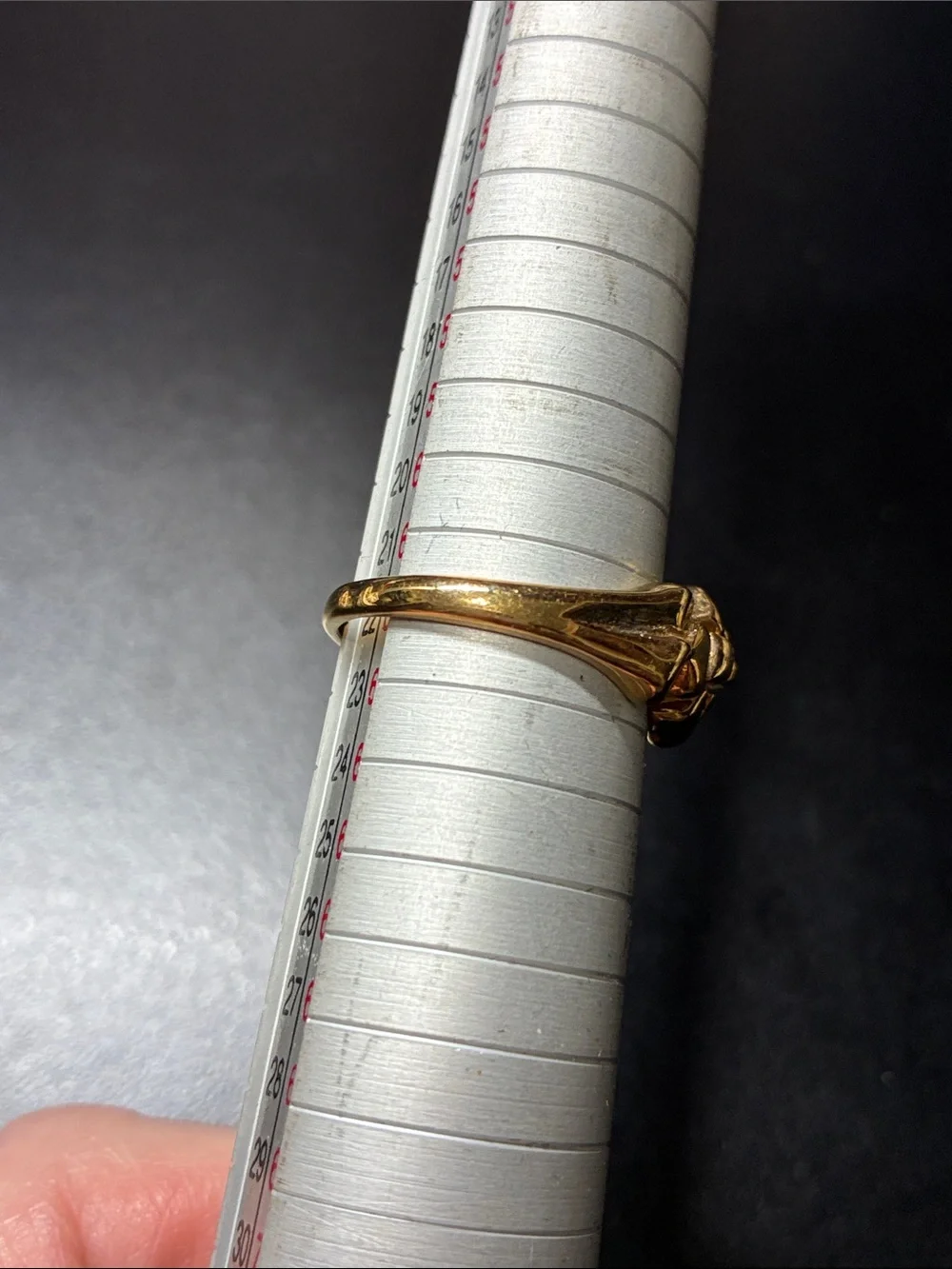 Vintage gold electroplated nugget ring - Elegant Statement Band